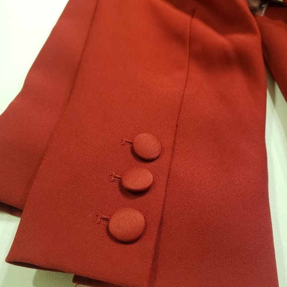 NWT Laundry Red formal Blazer with ruffle size 8 - Picture 5 of 7